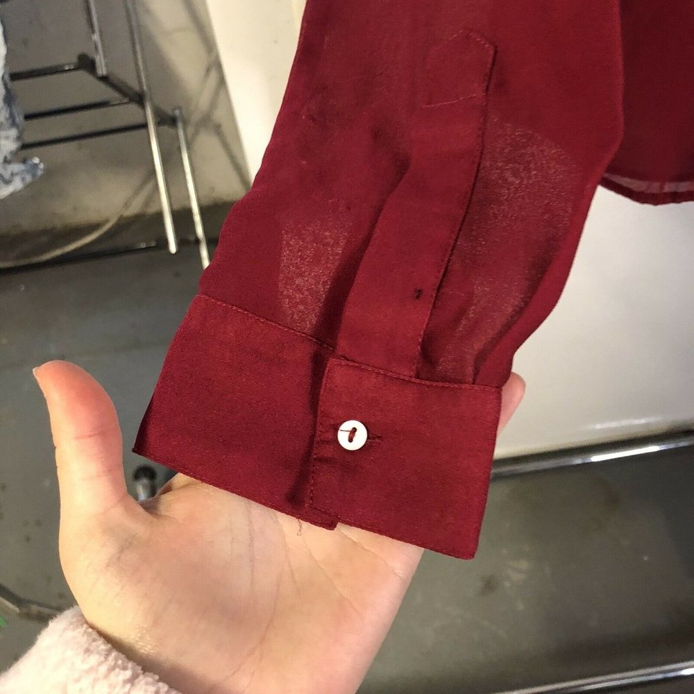 Kut From The Kloth Collared Button Up Blouse Small - image 6